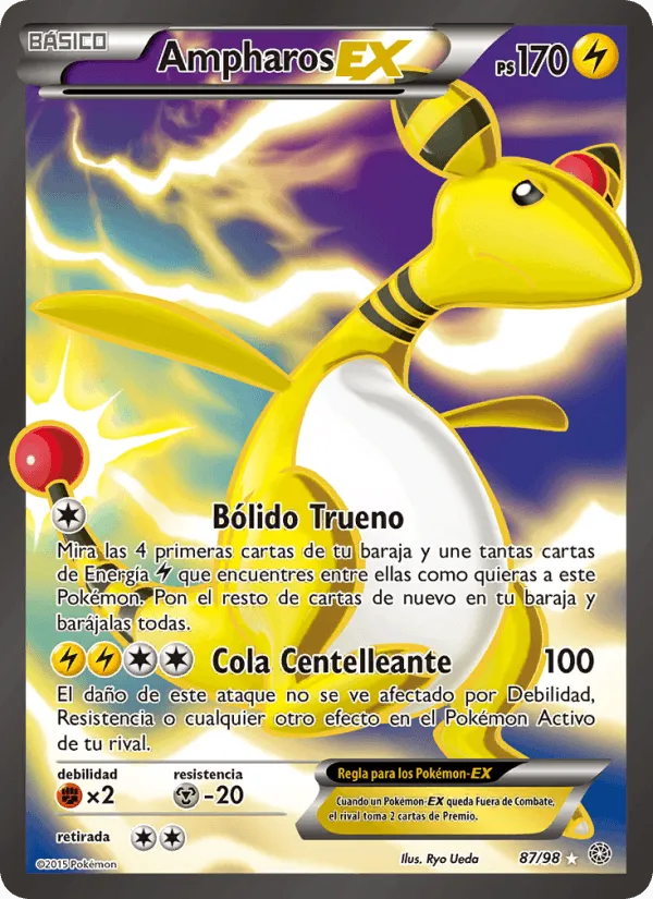 Ampharos EX · Antiguos Orígenes 87/98