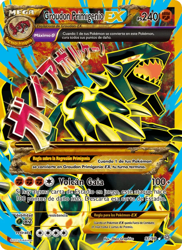 Groudon Primigenio EX · Antiguos Orígenes 97/98