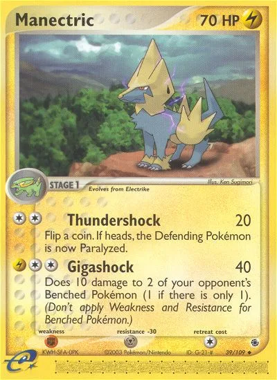 Manectric · Ruby & Sapphire 39/109