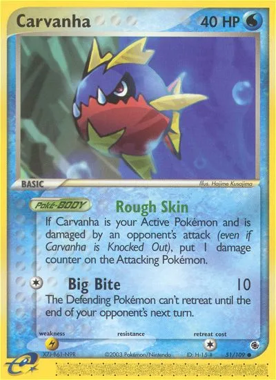 Carvanha · Ruby & Sapphire 51/109