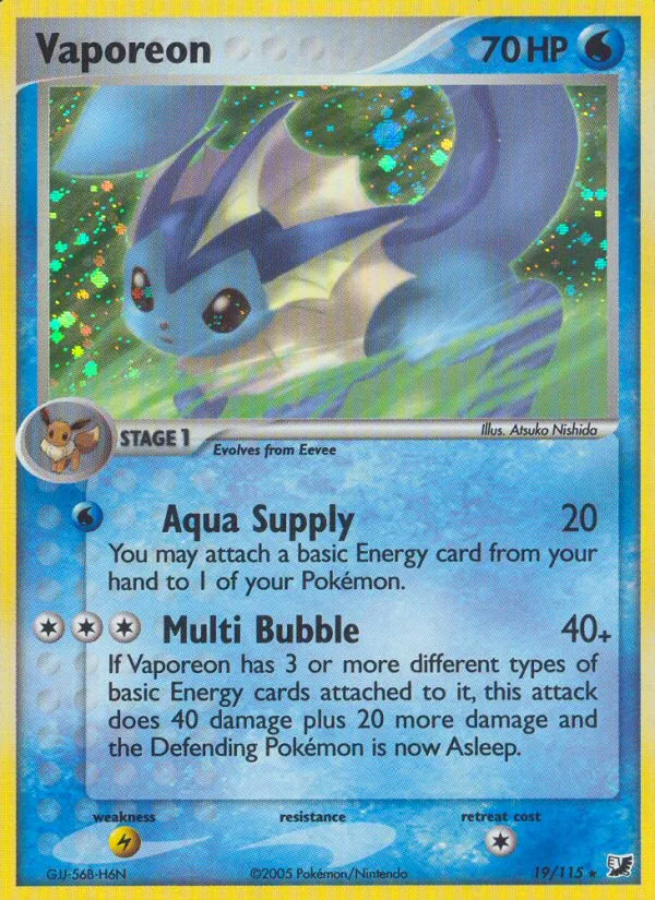 Vaporeon · Unseen Forces 19/115