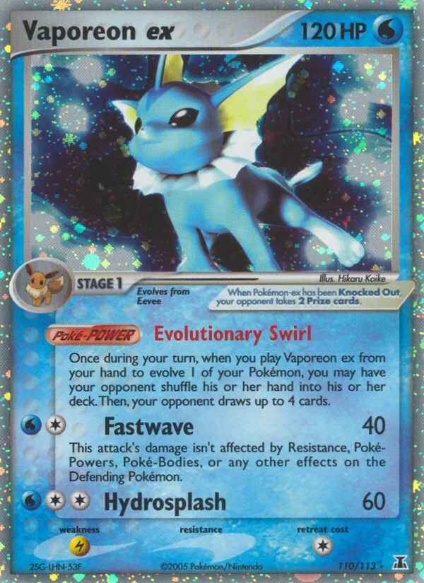 Vaporeon ex · Delta Species 110/113