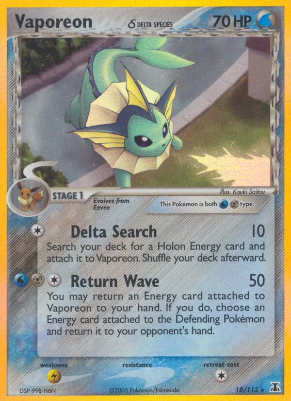 Vaporeon δ · Delta Species 18/113