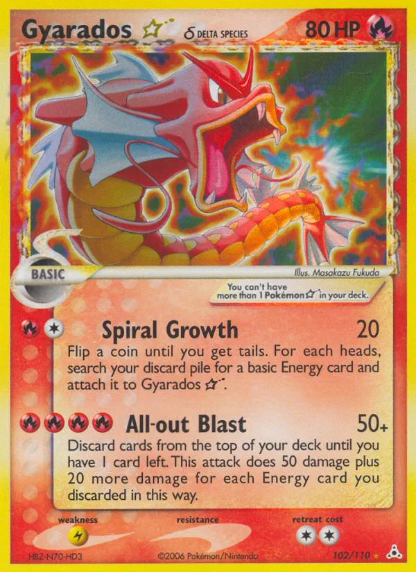 Gyarados ☆ δ · Holon Phantoms 102/110