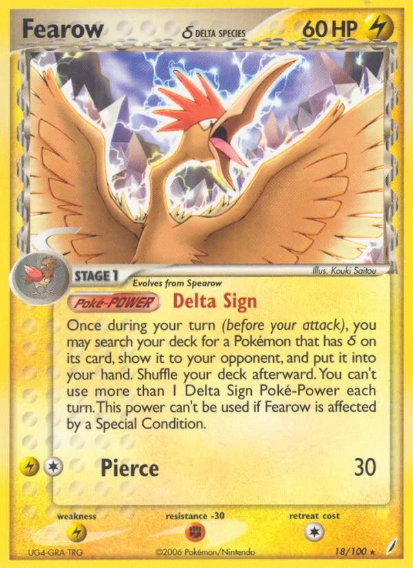 Fearow δ · Crystal Guardians 18/100