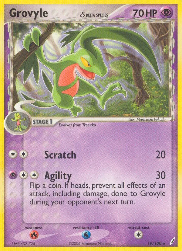 Grovyle δ · Crystal Guardians 19/100