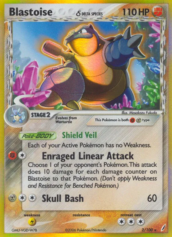 Blastoise δ · Crystal Guardians 2/100