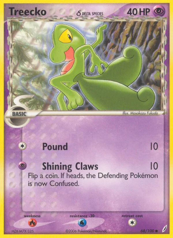 Treecko δ · Crystal Guardians 68/100