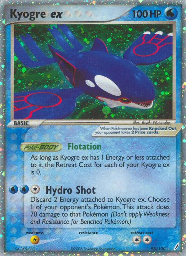 Kyogre ex · Crystal Guardians 95/100
