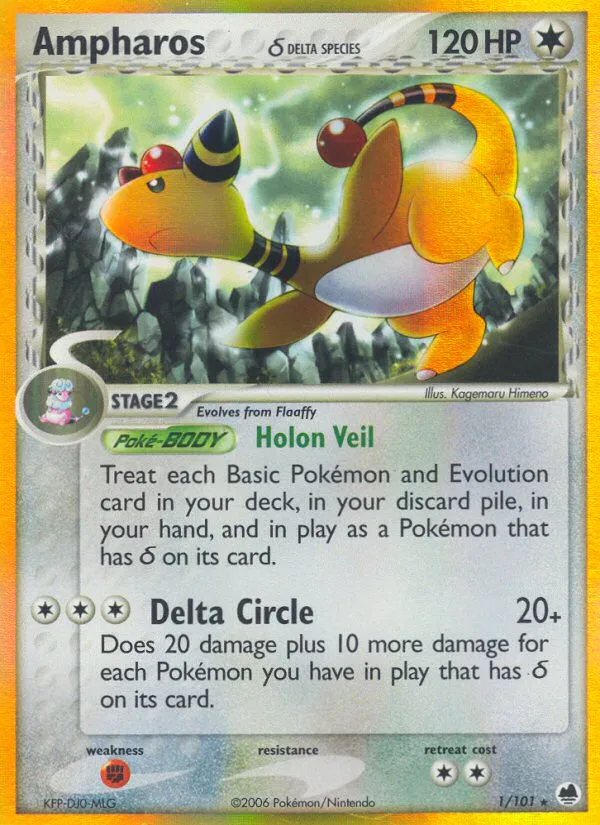 Ampharos δ · Dragon Frontiers 1/101