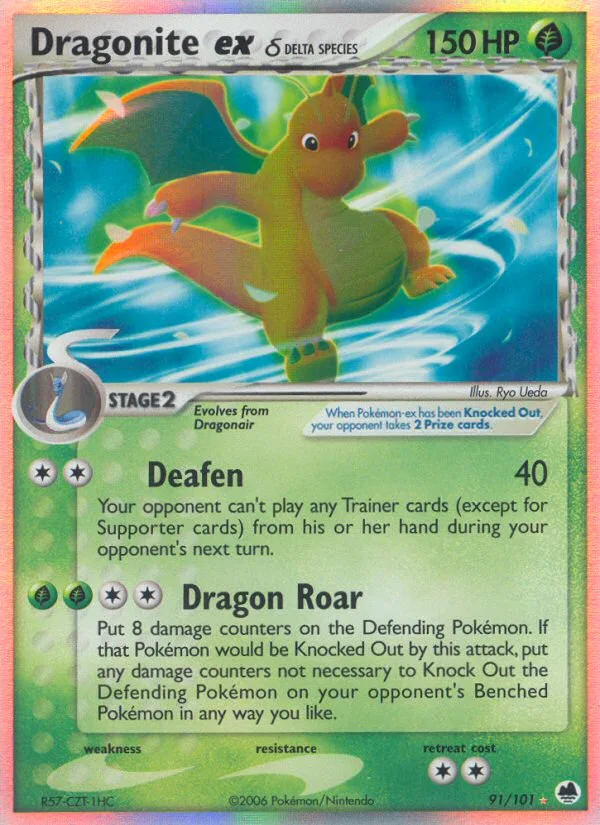 Dragonite ex δ · Dragon Frontiers 91/101