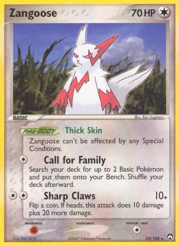 Zangoose · Power Keepers 25/108