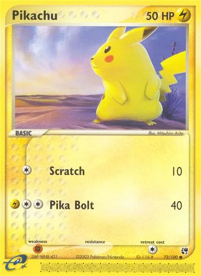 Pikachu · Sandstorm 72/100
