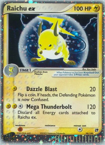 Raichu ex · Sandstorm 98/100