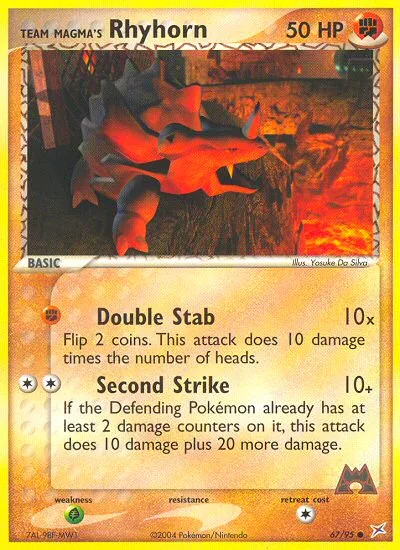 Team Magma's Rhyhorn · Team Magma vs Team Aqua 67/95