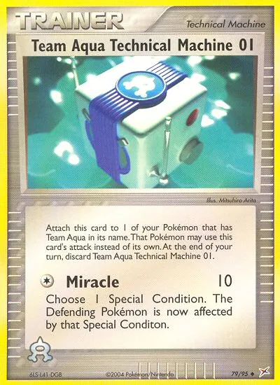 Team Aqua Technical Machine 01 · Team Magma vs Team Aqua 79/95
