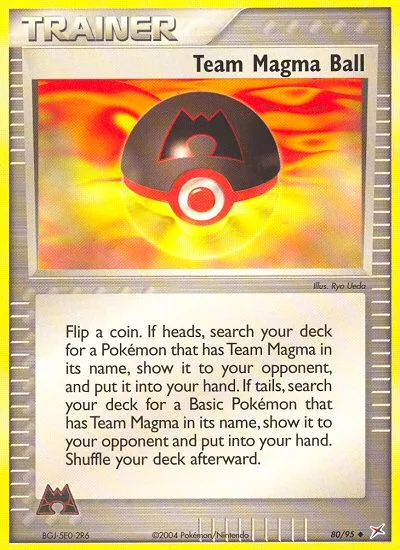 Team Magma Ball · Team Magma vs Team Aqua 80/95