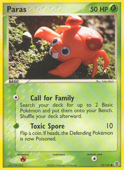 Paras · FireRed & LeafGreen 72/112