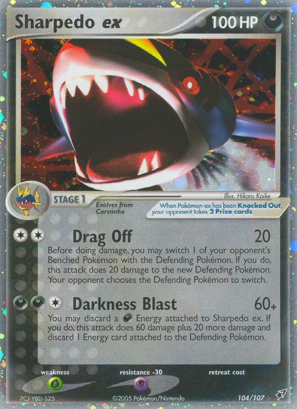 Sharpedo ex · Deoxys 104/107