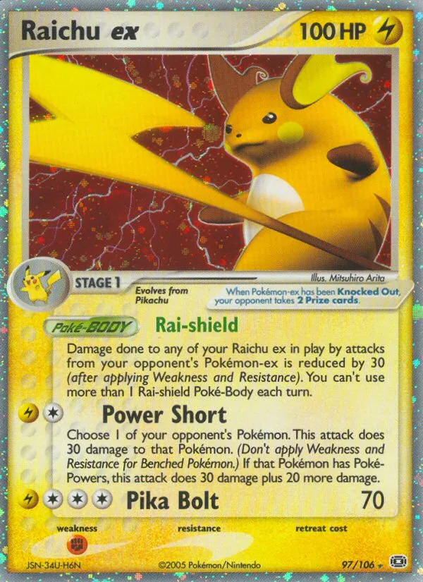 Raichu ex · Emerald 97/106