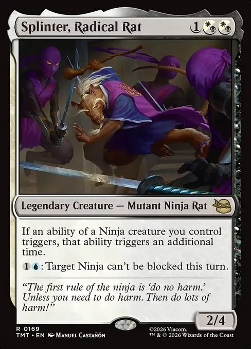 Splinter, Radical Rat · Teenage Mutant Ninja Turtles 169/320