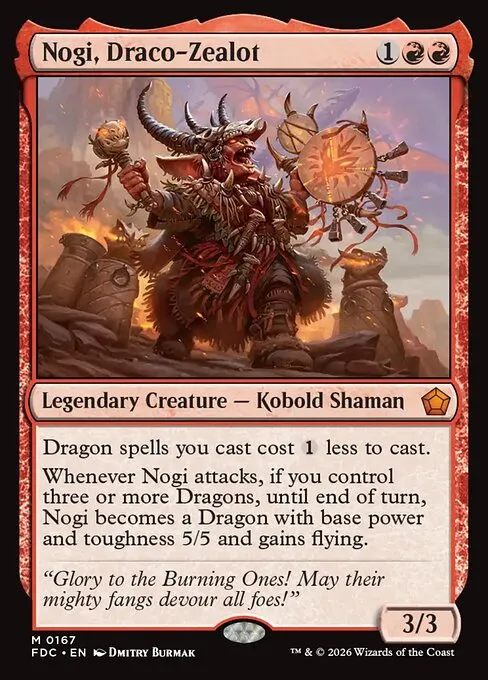 Nogi, Draco-Zealot · Foundations Commander 167/3