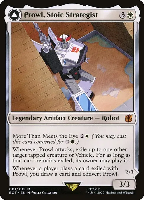 Prowl, Stoic Strategist // Prowl, Pursuit Vehicle · Transformers 1/29