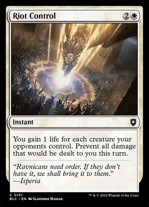 Riot Control · Bloomburrow Commander 151/356
