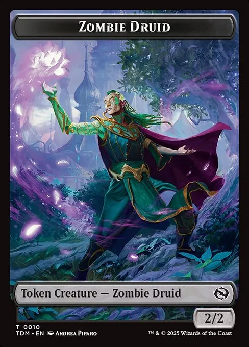 Zombie Druid · Tarkir: Dragonstorm Tokens 10/16