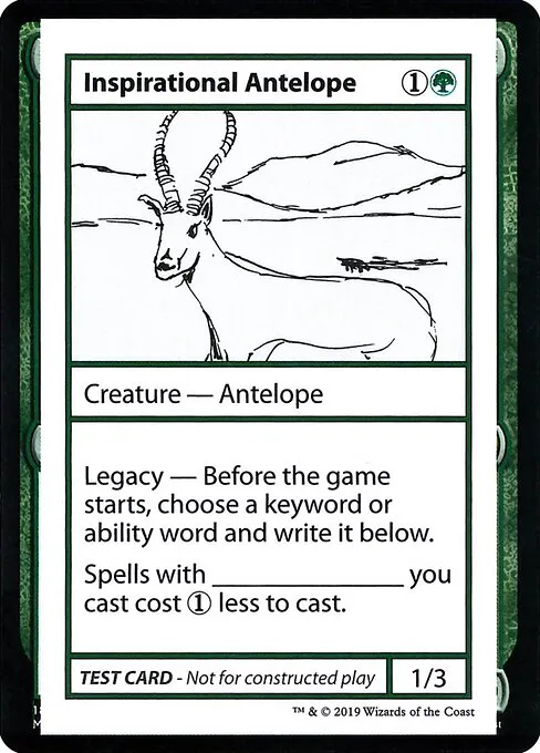 Inspirational Antelope · Mystery Booster Playtest Cards 2021 78/121