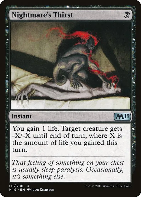 Nightmare's Thirst · Core Set 2019 111/314