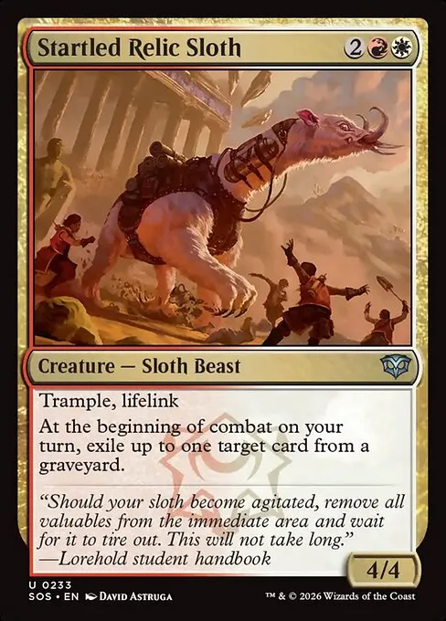 Startled Relic Sloth · Secrets of Strixhaven 233/368