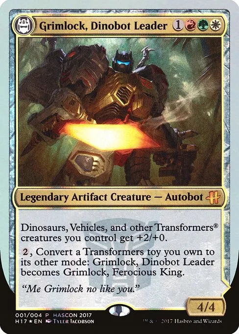 Grimlock, Dinobot Leader // Grimlock, Ferocious King · HasCon 2017 1/4