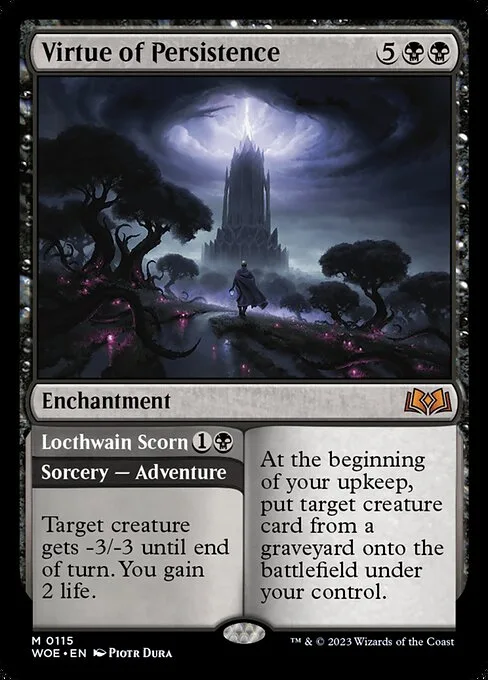 Virtue of Persistence // Locthwain Scorn · Wilds of Eldraine 115/381