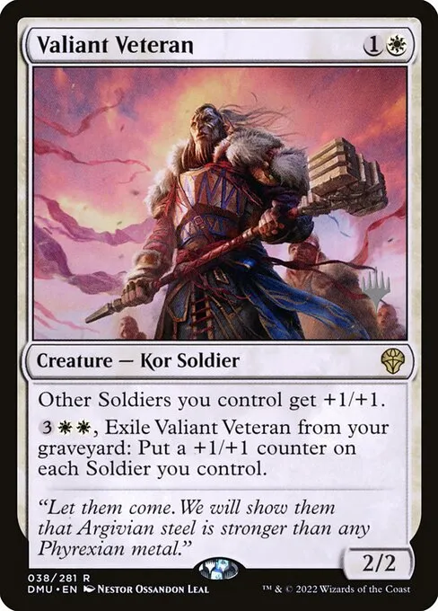 Valiant Veteran · Dominaria United Promos 38p/161