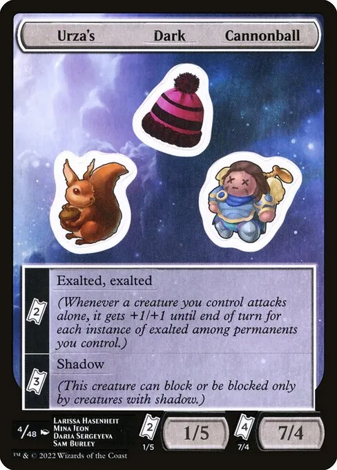 Urza's Dark Cannonball · Unfinity Sticker Sheets 4/48