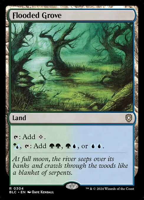 Flooded Grove · Bloomburrow Commander 304/356