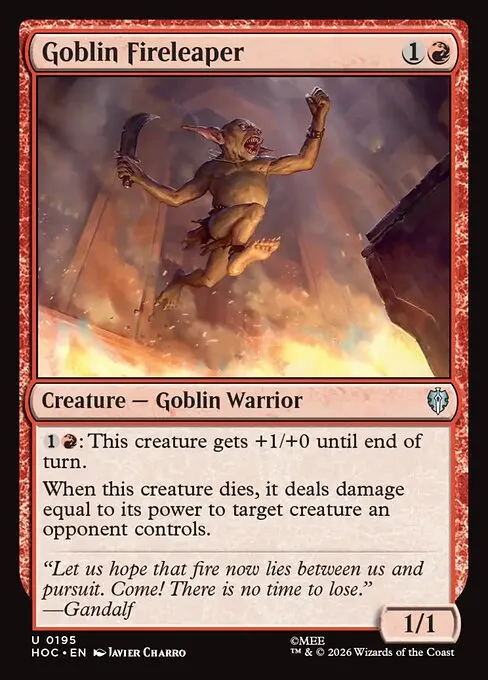 Goblin Fireleaper · The Hobbit Commander 195/7