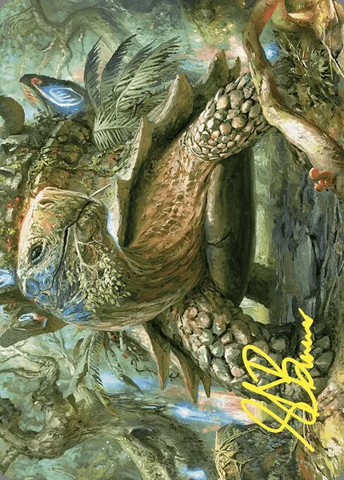 Blossoming Tortoise // Blossoming Tortoise · Wilds of Eldraine Art Series 24/81