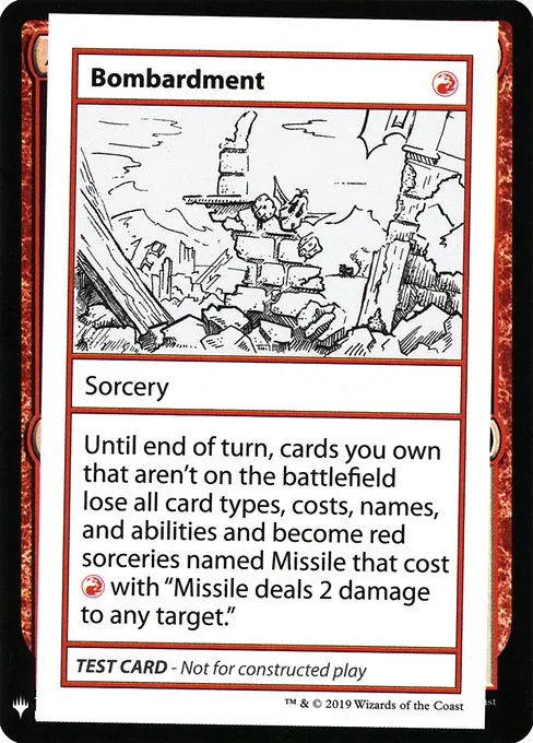 Bombardment · Mystery Booster Playtest Cards 2019 53/121