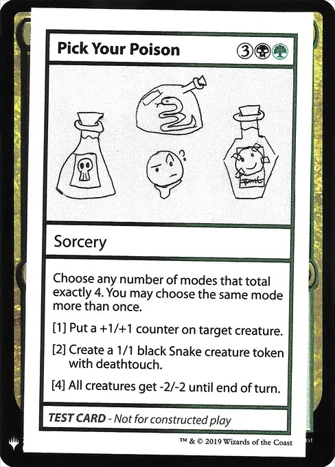 Pick Your Poison · Mystery Booster Playtest Cards 2019 97/121