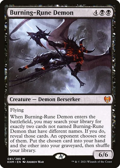 Burning-Rune Demon · Kaldheim 81/425