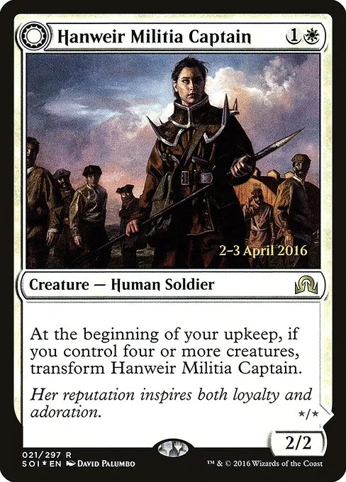 Hanweir Militia Captain // Westvale Cult Leader · Shadows over Innistrad Promos 21s/90