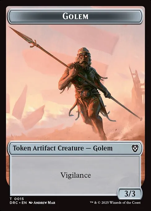 Golem · Aetherdrift Commander Tokens 15/17