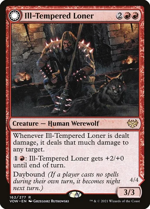 Ill-Tempered Loner // Howlpack Avenger · Innistrad: Crimson Vow 162/423