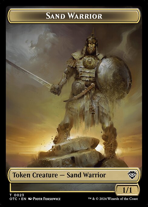 Sand Warrior · Outlaws of Thunder Junction Commander Tokens 23/41