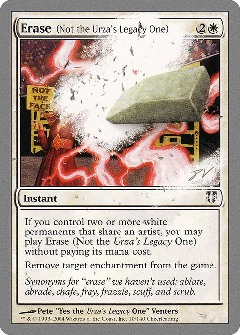 Erase (Not the Urza's Legacy One) · Unhinged 10/168