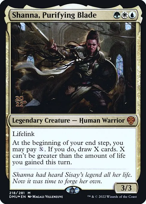 Shanna, Purifying Blade · Dominaria United Promos 218s/161