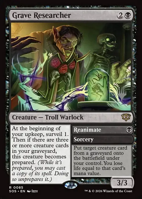 Grave Researcher // Reanimate · Secrets of Strixhaven Promos 85p/80