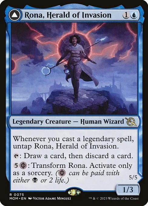 Rona, Herald of Invasion // Rona, Tolarian Obliterator · March of the Machine 75/387